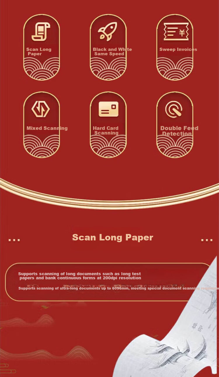 Founder S8500 Domestic A4 High-Speed Duplex Scanner Automatic Document Feeder CCD 2
