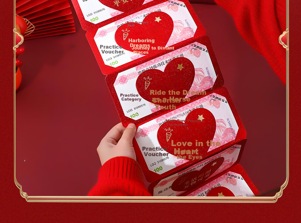 Ruowei Creative 2026 Year of the Horse Foldable Red Envelope Lucky Money Packet New Year Cash Gift Bag 7