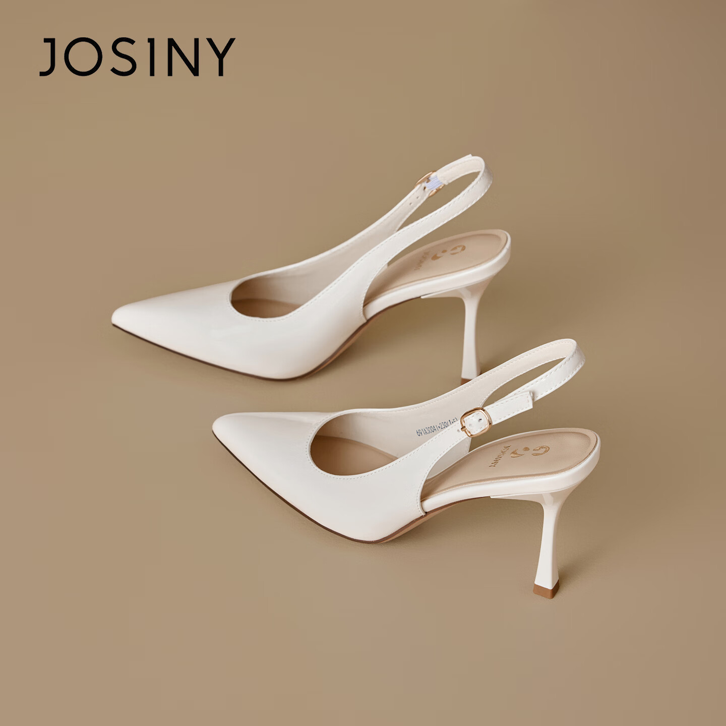 Zhuoshini Elegant Pointed Toe High Heels 2026 Spring Summer New Thin Heel Comfortable Commuter Sandals Off-White Size 35