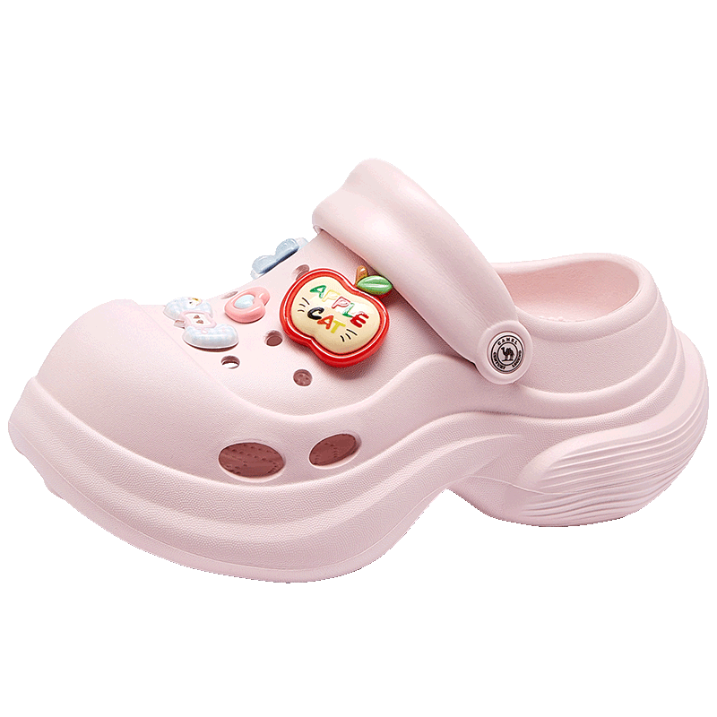 CAMEL Women's Thick Sole Platform Beach Sandals L26M226049 Pink (Order One Size Up) Size 38