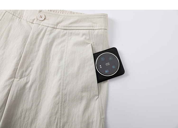 Demana [Curved Blade Project] Summer Nine-Point Pants Simple Style Split Line Loose Slim Petite Casual Pants for Women Premium 7