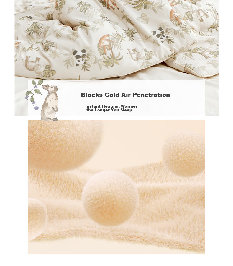 YEEHOO 100% Australian Imported Wool Quilt Baby and Child A-Class Fluffy Warm Autumn Winter Quilt Core 120*150cm 9