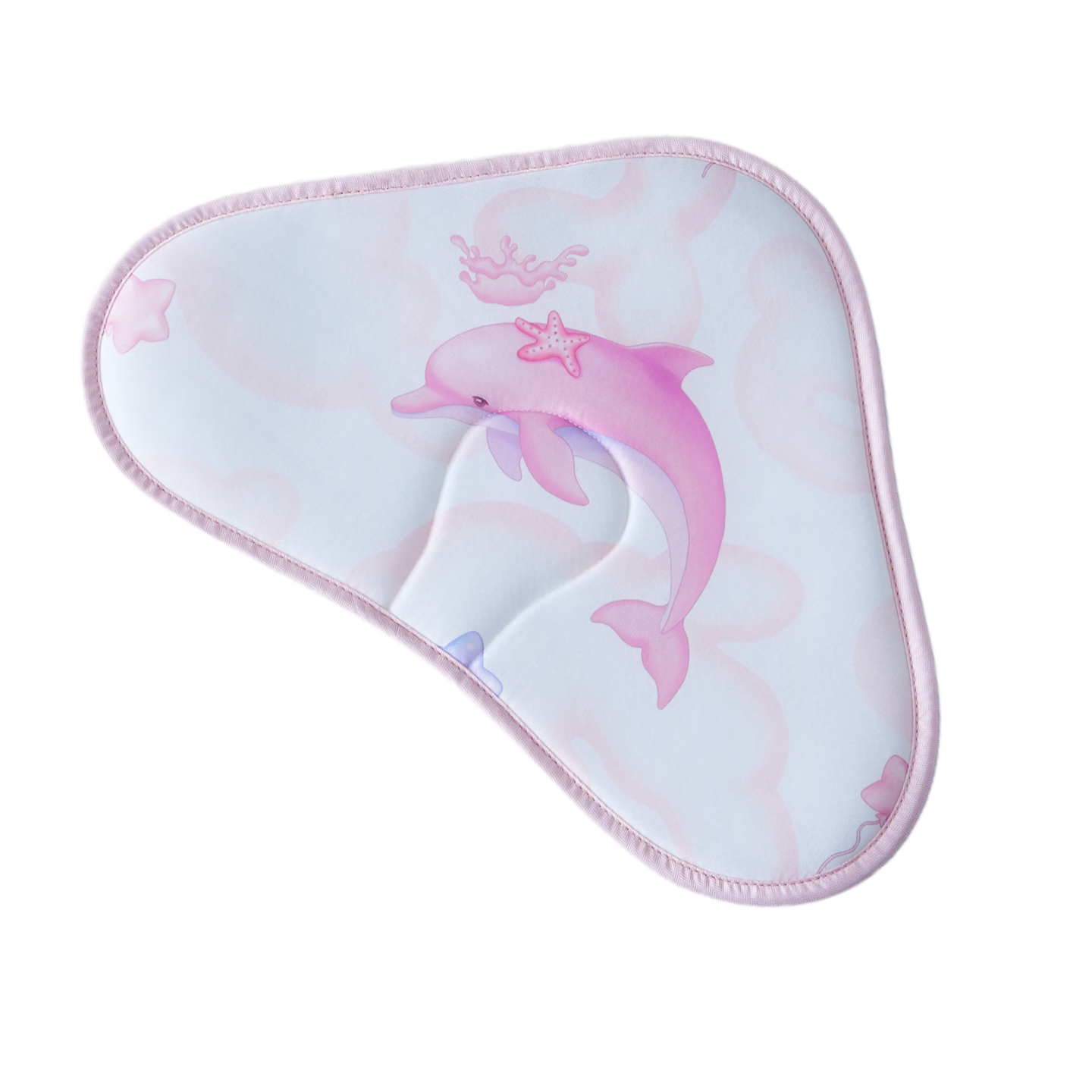 Betis Baby Pillow Summer Breathable Newborn 0-6 Months Ice Silk Cooling Pillow Children's Cloud Pattern Pillow Pink Sweet Dream
