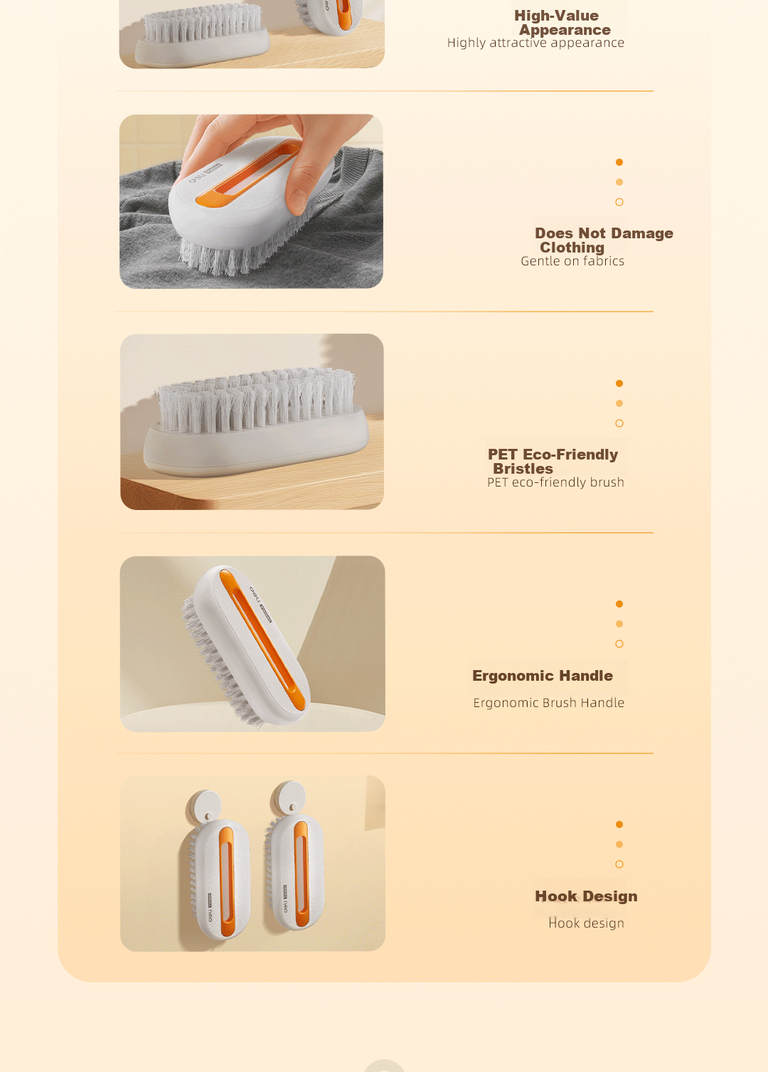 Deli Multifunctional Bed Brush Soft Bristle Sofa Brush Bedroom Household Carpet Cleaning Broom Dust Removal Brush 1