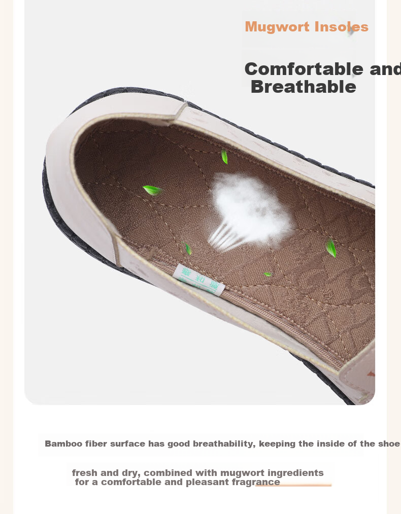 TAIHEYUAN Spring Summer Women's Slip-On Breathable Non-Slip Soft Sole Comfortable Loafers for Middle-Aged and Elderly Moms 15