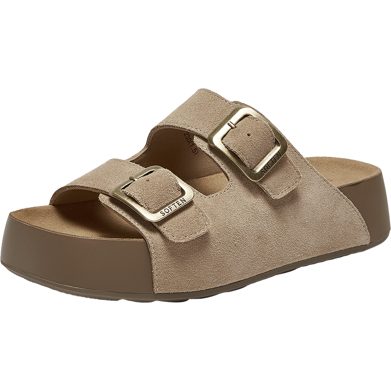 BASTO 26 Summer Birkenshoes Simple Outdoor Casual Women's Sandals T9361BT6 Apricot Size 38