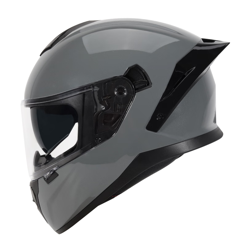 ZNPAM928 Dual-Lens Motorcycle Helmet Four-Season Universal Unisex Summer Bluetooth Full Face Cement Gray M