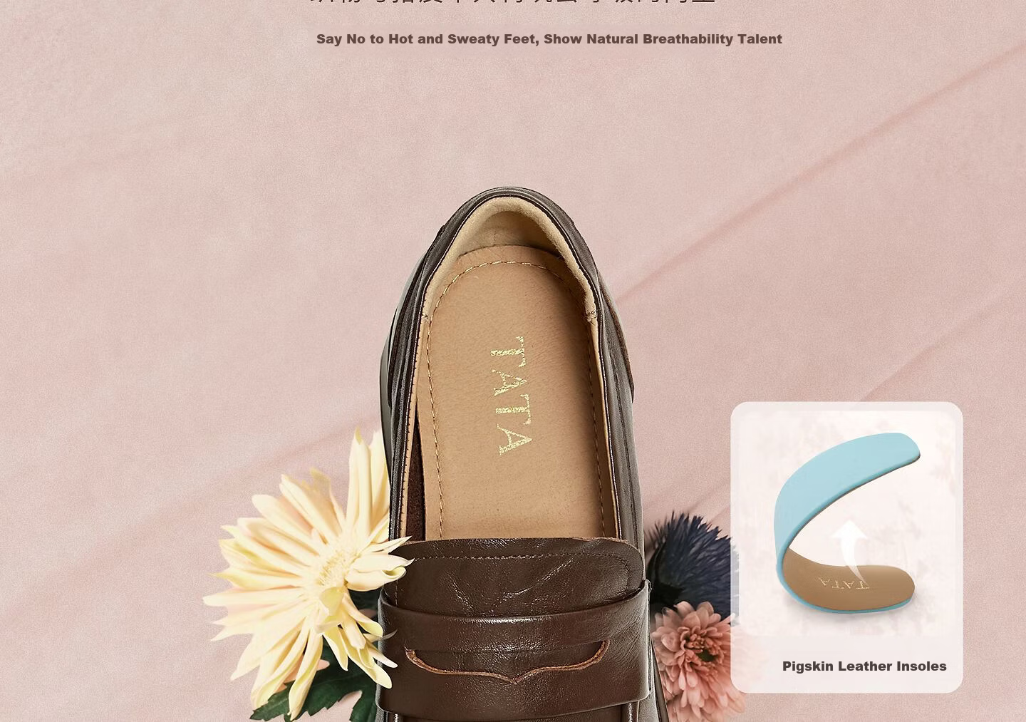 TATA 2026 Spring Mall Fashion Casual Versatile Loafers Black Size 36 9