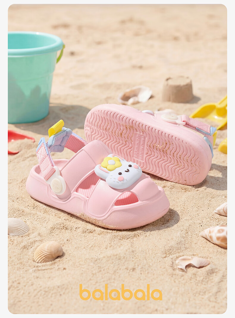 Balabala Kids Slippers Boys Summer Toddler Girls Closed-Toe Home Shoes Outdoor Baby Clog Sandals Children Cool Slippers 15