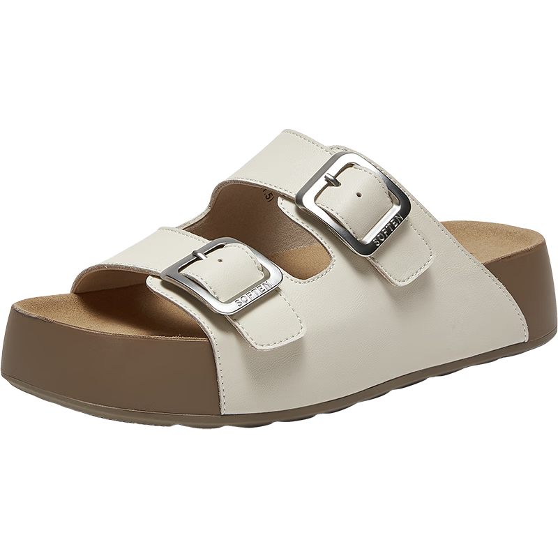 BASTO 26 Summer Birkenshoes Simple Outdoor Casual Women's Sandals T9361BT6 Off-White Size 34