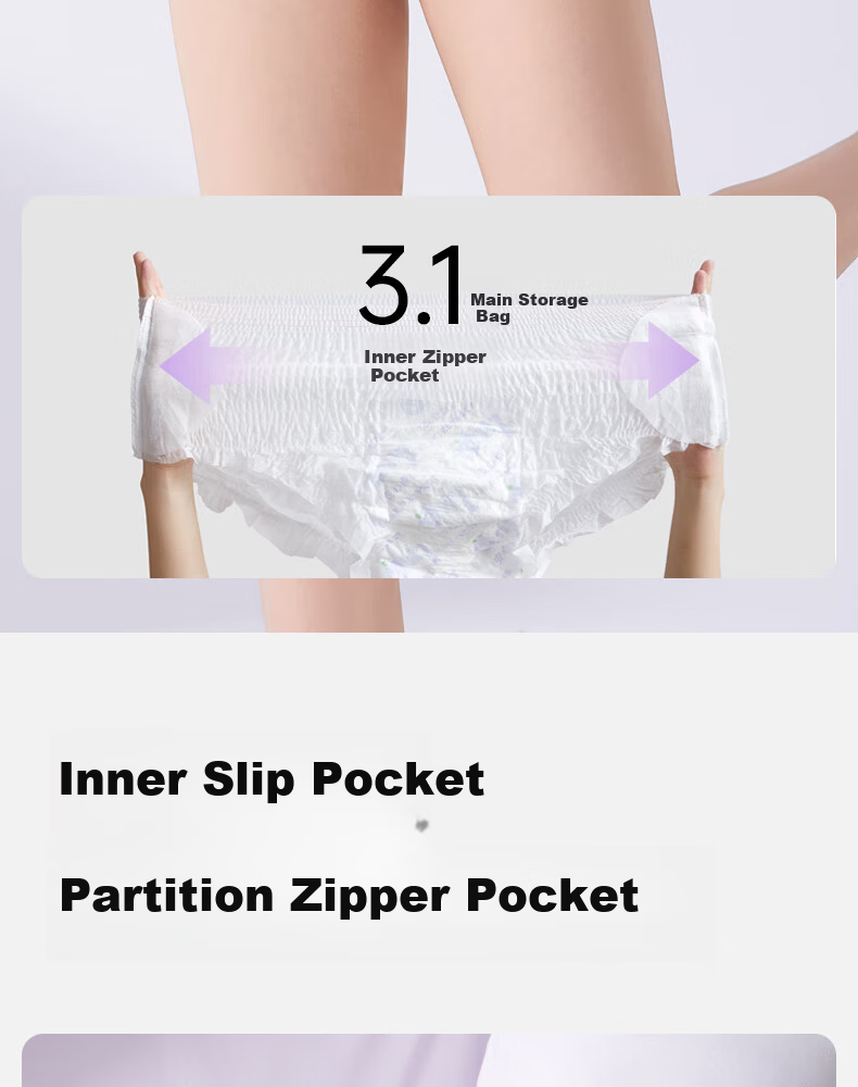 October Crystal Magic Tape Side Daytime Pants L Size 3 Pieces Sanitary Sleep Pants Women Menstrual Period Maternity Pants 14
