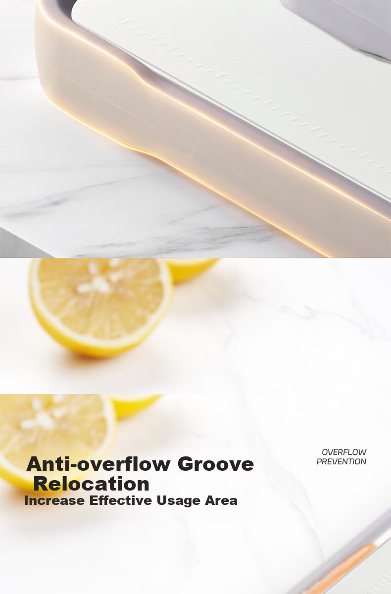 KBH Antibacterial Cutting Board 304 Stainless Steel Double-Sided Chopping Board Mold-Resistant Kitchen Cutting Board 5