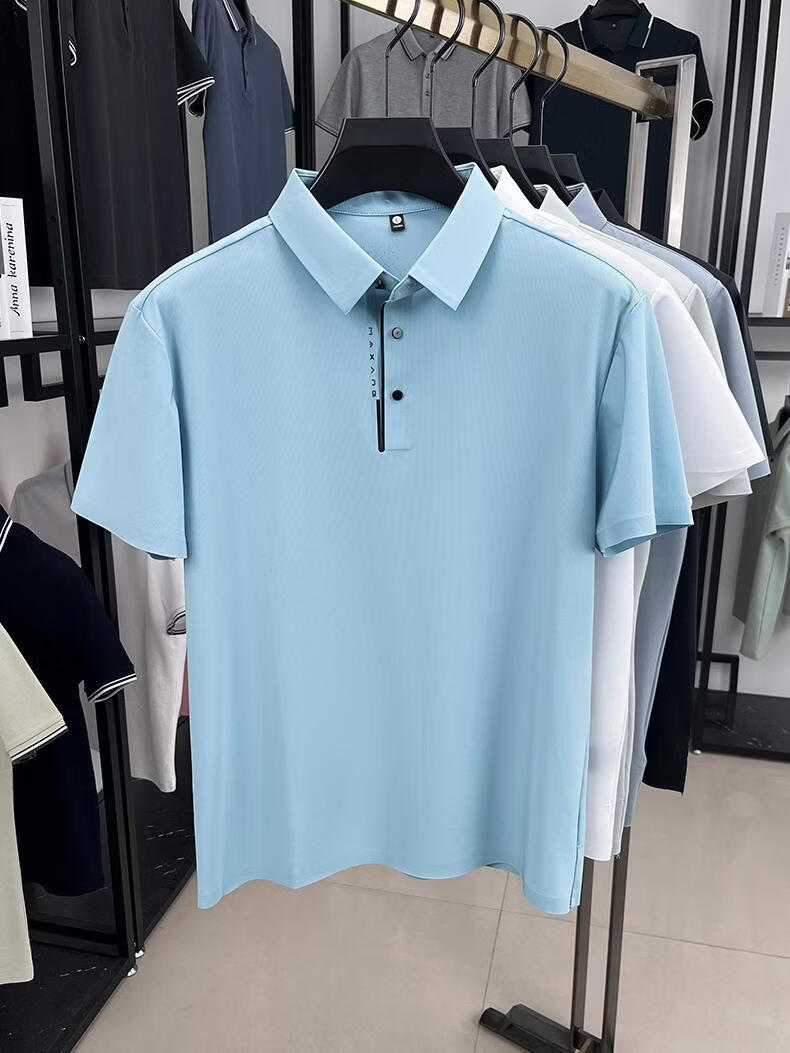 ROMON Ice Silk Sun Protection Polo Shirt Summer Men's Thin Cool Quick-Dry Fashion Casual Youth Short Sleeve T-Shirt 18
