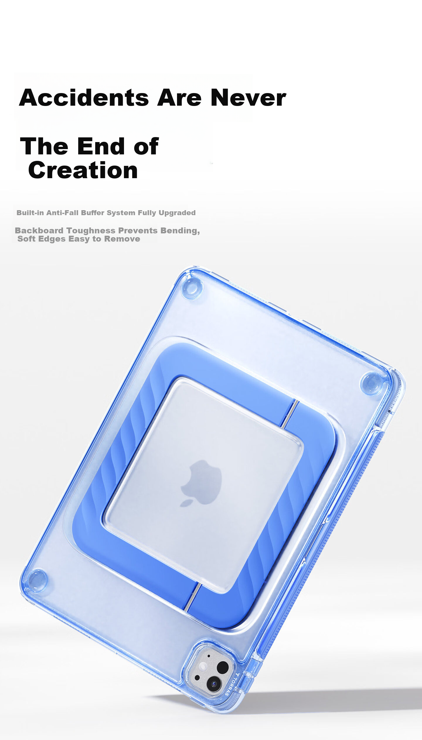 Torras Ultra-Thin iPad Stand Case for iPad Pro 2025/2024, 11-inch iPad Pro Protective Cover with M5/M4 Chip, Pencil Slot, Stand, Blue 12