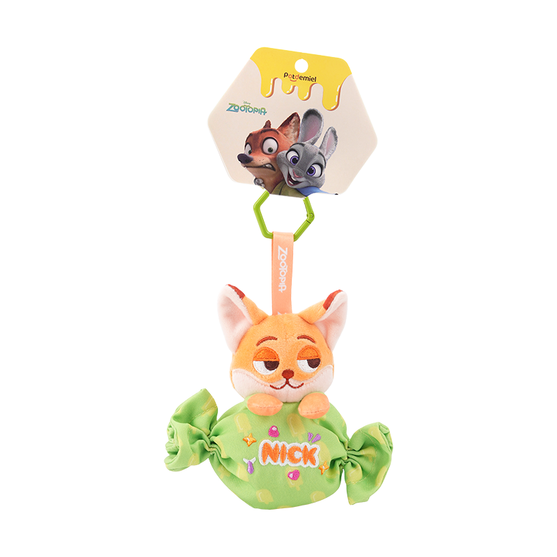 Disney Zootopia Nick Coin Purse Earphone Keychain Plush Toy Pendant Gift for Bestie Women