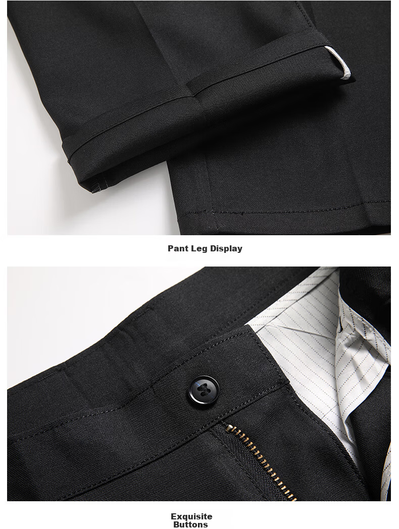 Pierre Cardin Breathable Wrinkle-Resistant Men's Summer Business Formal Straight Casual Trousers Dark Gray 33 31