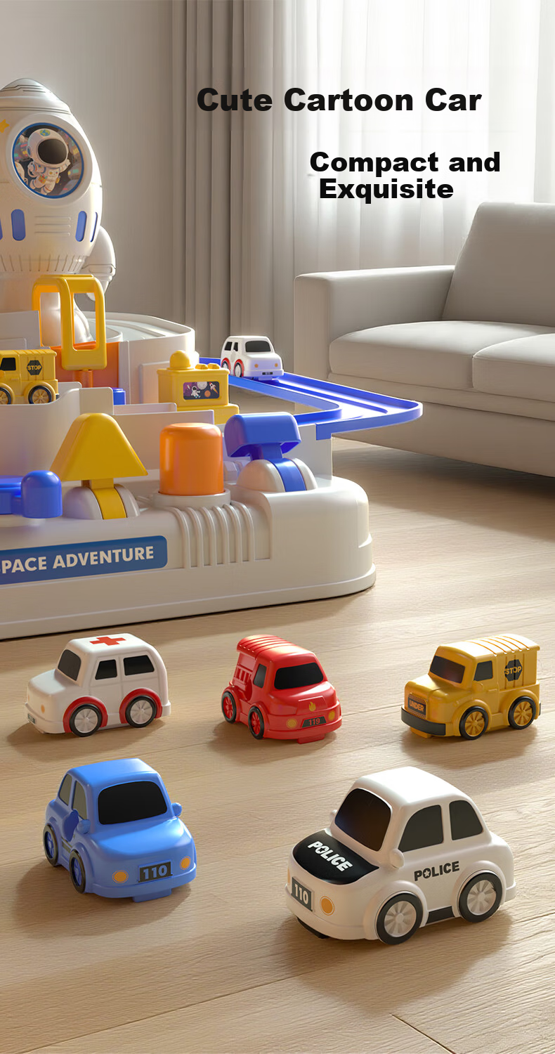 Zixiaxianzi Adventure Parking Lot Educational Toy for Children, Baby Track Car Model, Gift for Boys Aged 0-1 Years Old 6