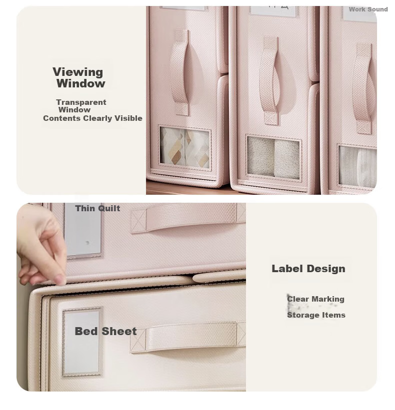 40,000 KM Wardrobe Bed Sheet Four-Piece Set Storage Bag Multifunctional Clothes Organizer Box Foldable Household Storage Box Tool 9