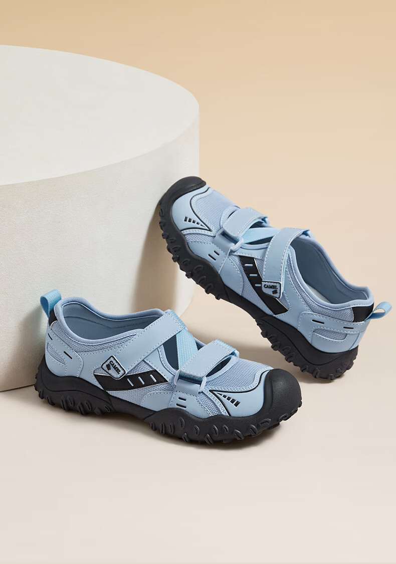 CAMEL Cute Ugly Style Women's Breathable Outdoor Casual Shoes Magic Tape Sports Sandals L26M577012 Beige/Black 38 11