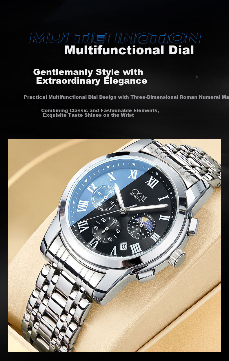 MARK FAIRWHALE Birthday Gift, Small CK Collaboration Men's Watch, Business Style, 2026 New Model, Top Ten Famous Watches, Wristwatch 5039 3