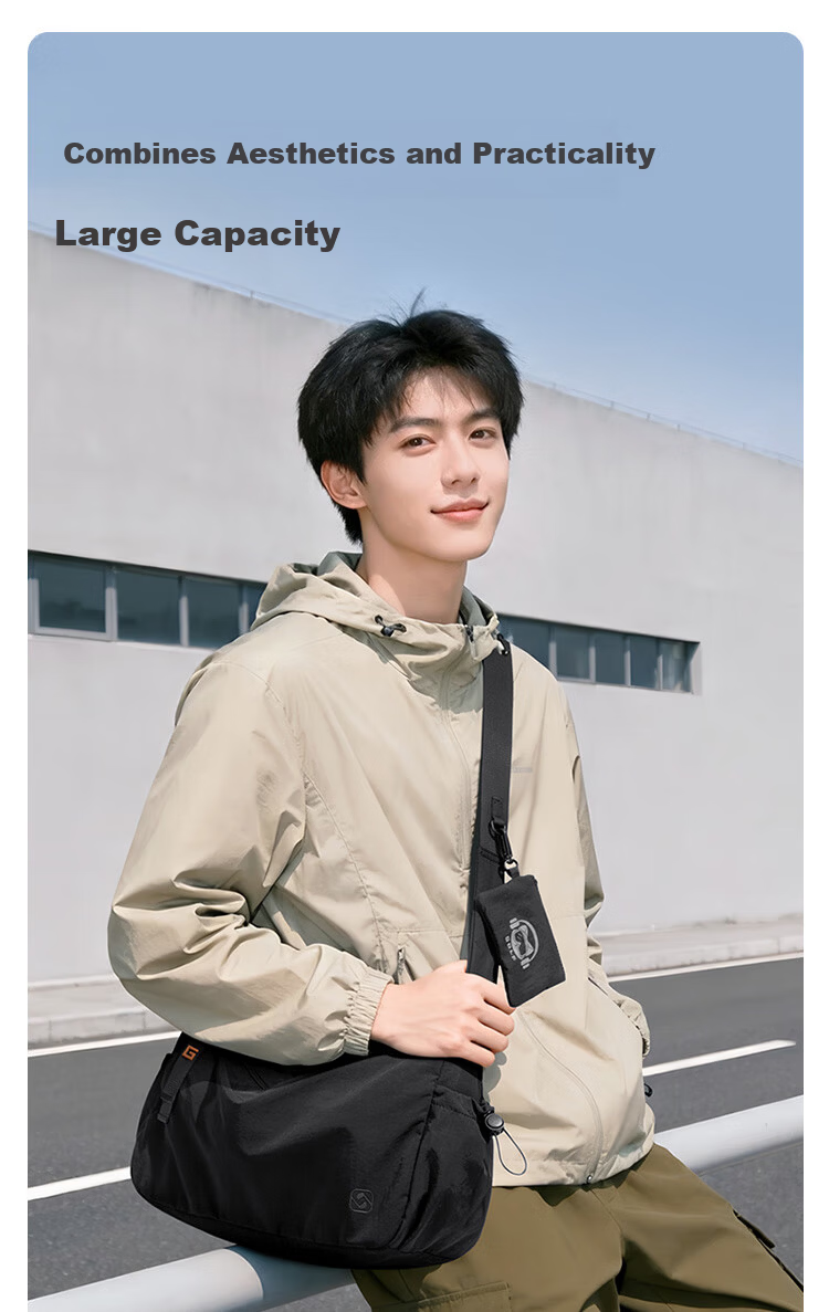 GOLF Men's Casual Shoulder Bag Crossbody Bag Unisex Waterproof Lightweight Cycling Sports Bag for Phone and iPad 12