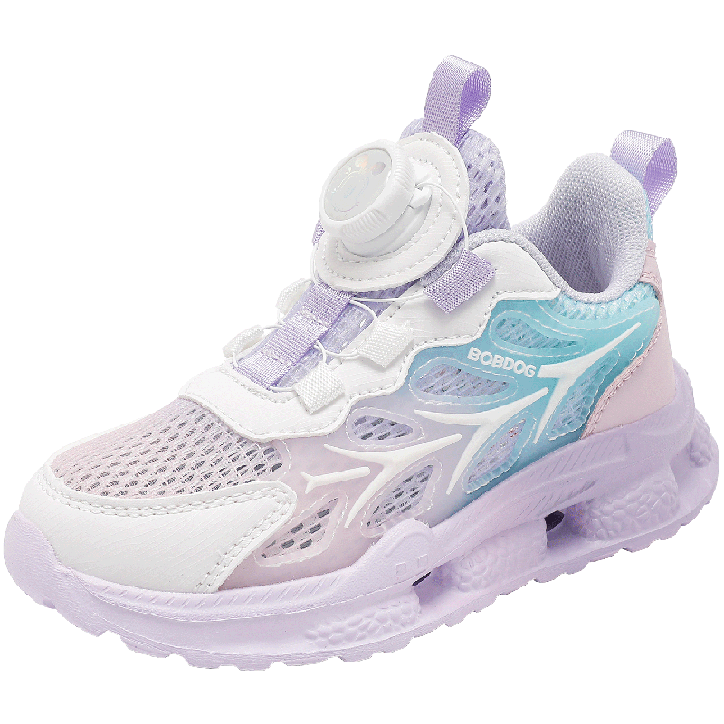 BOBDOG Girls' Mesh Kids' Sports Shoes Breathable Casual Summer Running Shoes 103562014 Pink Purple/White Size 36