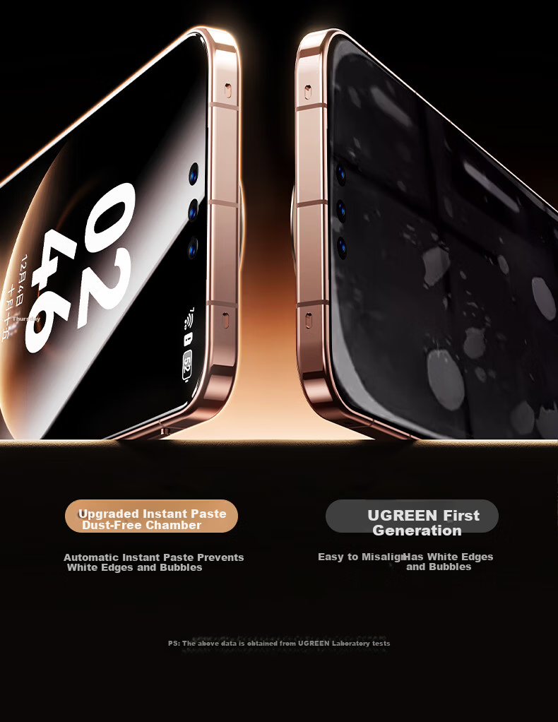 Ugreen [Top Dust-Free Chamber] Tempered Glass Screen Protector for Huawei Mate80 Pro Max/RS, Dust-Free Chamber Quick Application, HD Anti-Fingerprint Anti-Drop Film, 2 Pieces 7