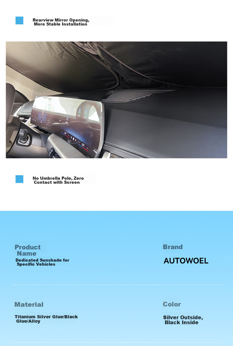 AUTOWOEL Ideal Auto Sunshade L7 L6 L8 L9 Car Window Sunshade Curtain ONE Interior Sun Protection Heat Insulation Front Windshield Cover 14