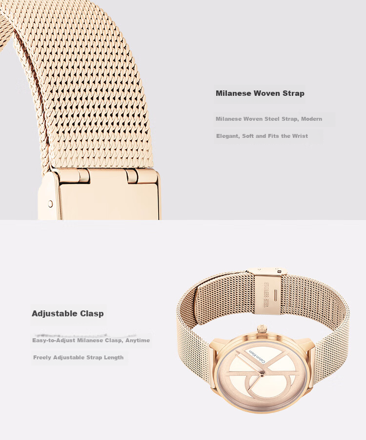 Calvin Klein CK Couple Quartz Watch Logo Gold 25200035 Gift for Girlfriend Holiday Present 4