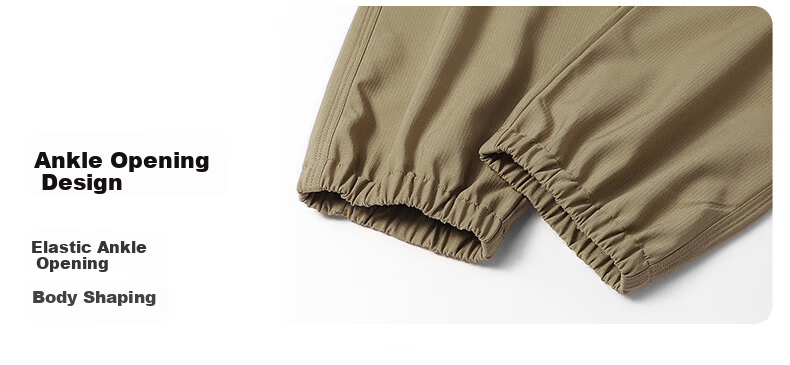 JEEP Men's Outdoor Windproof Waterproof Hiking Cargo Pants Loose Fit Khaki 4XL 4