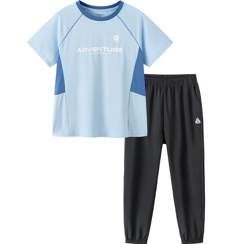 Balabala [balaOne] Children's Short Sleeve Set Girls Boys Big Kids Two-Piece Set 2026 Summer