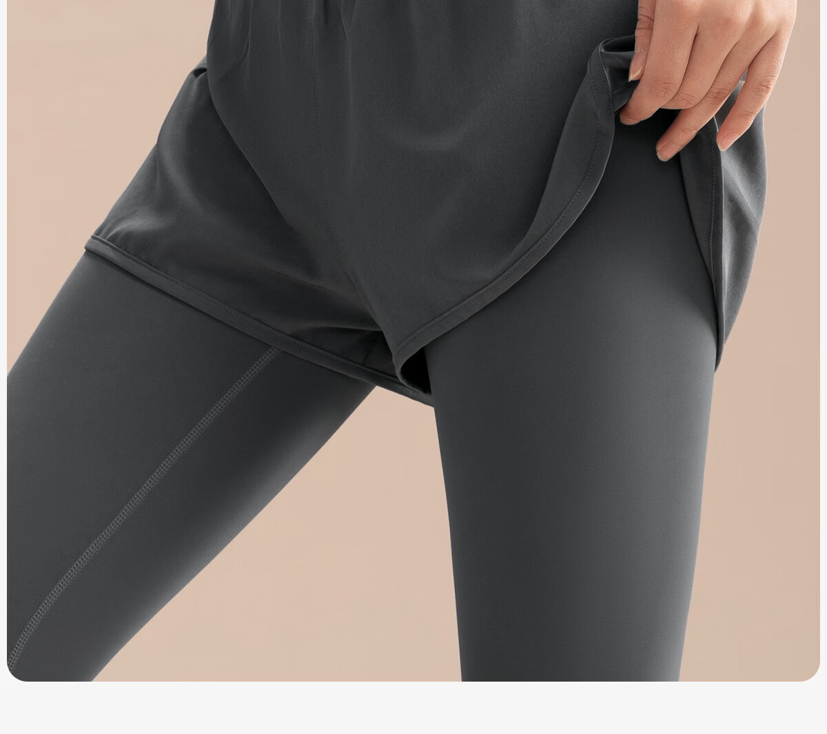 361° Women's High-Strength Fake Two-Piece High-Waist Tummy Control Sweat-Resistant Training Running Fitness Yoga Pants 11