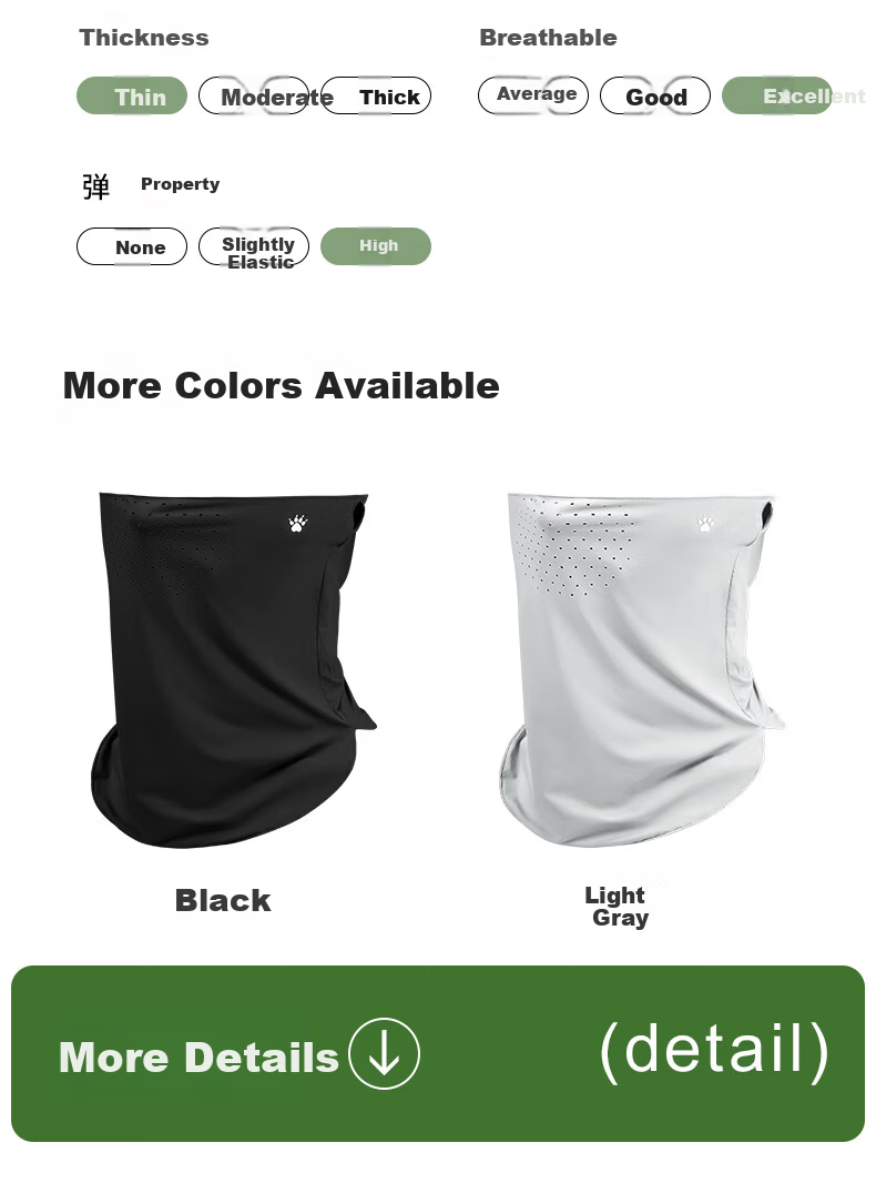 KELME Sun Protection Face Mask with Ear Loops, Ice Silk Cycling Face Cover, Neck Gaiter, Magic Headscarf, Windproof Dustproof Mountaineering Gear for Men and Women 9