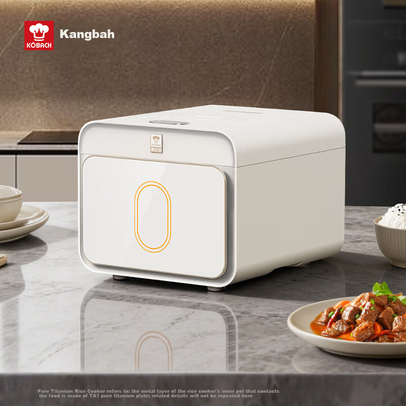 Kambach Pure Titanium Inner Pot Small Square Rice Cooker Smart Electric Rice Cooker 0 Fluorine Coating Multifunctional Large Capacity Household Baby Material Non-stick Pot Pura 3L JD Exclusive