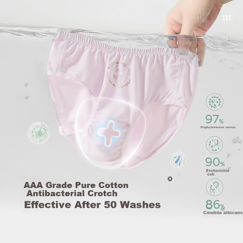 Labi Girls' Children's Triangle Underwear Mid-Large Kids No Pinch Puberty Elementary School Special Color 90