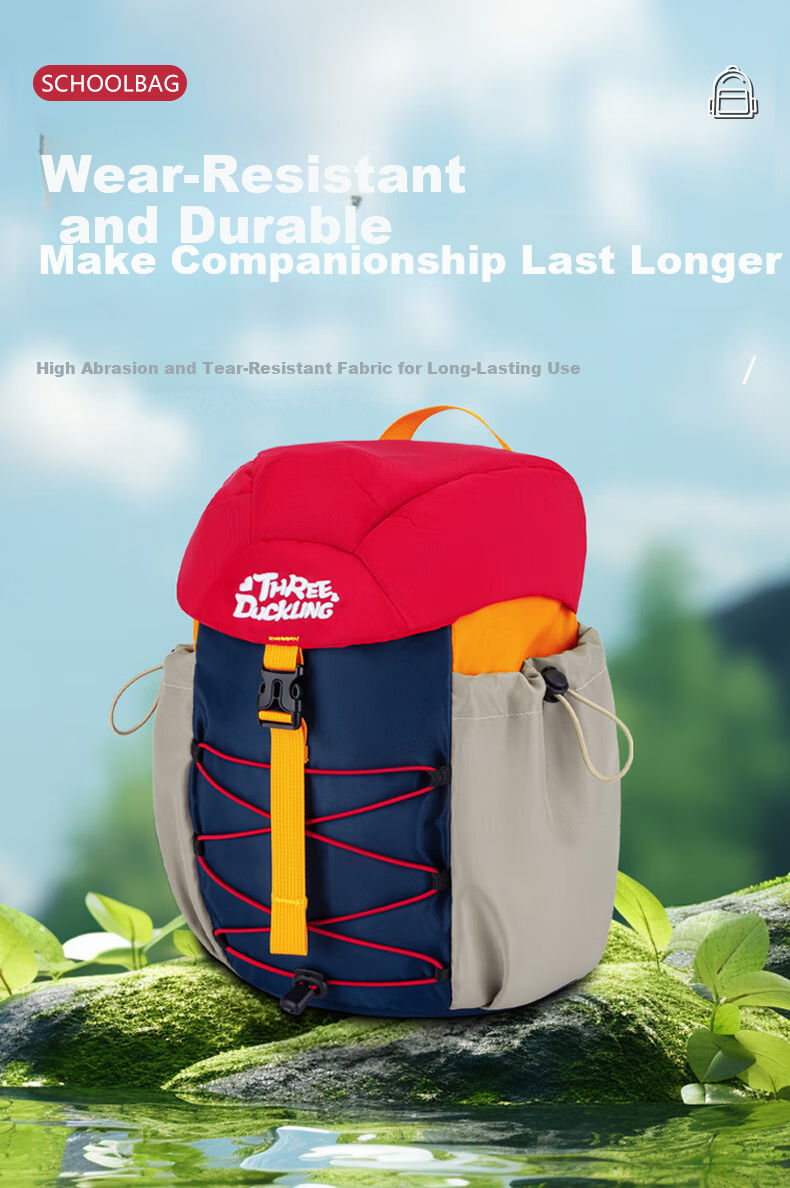 Three Duckling Kids Kindergarten Backpack Lightweight Outdoor Travel School Bag for Boys and Girls Brown 5