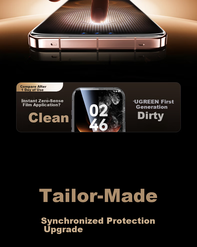 Ugreen [Top Dust-Free Chamber] Tempered Glass Screen Protector for Huawei Mate80 Pro Max/RS, Dust-Free Chamber Quick Application, HD Anti-Fingerprint Anti-Drop Film, 2 Pieces 17