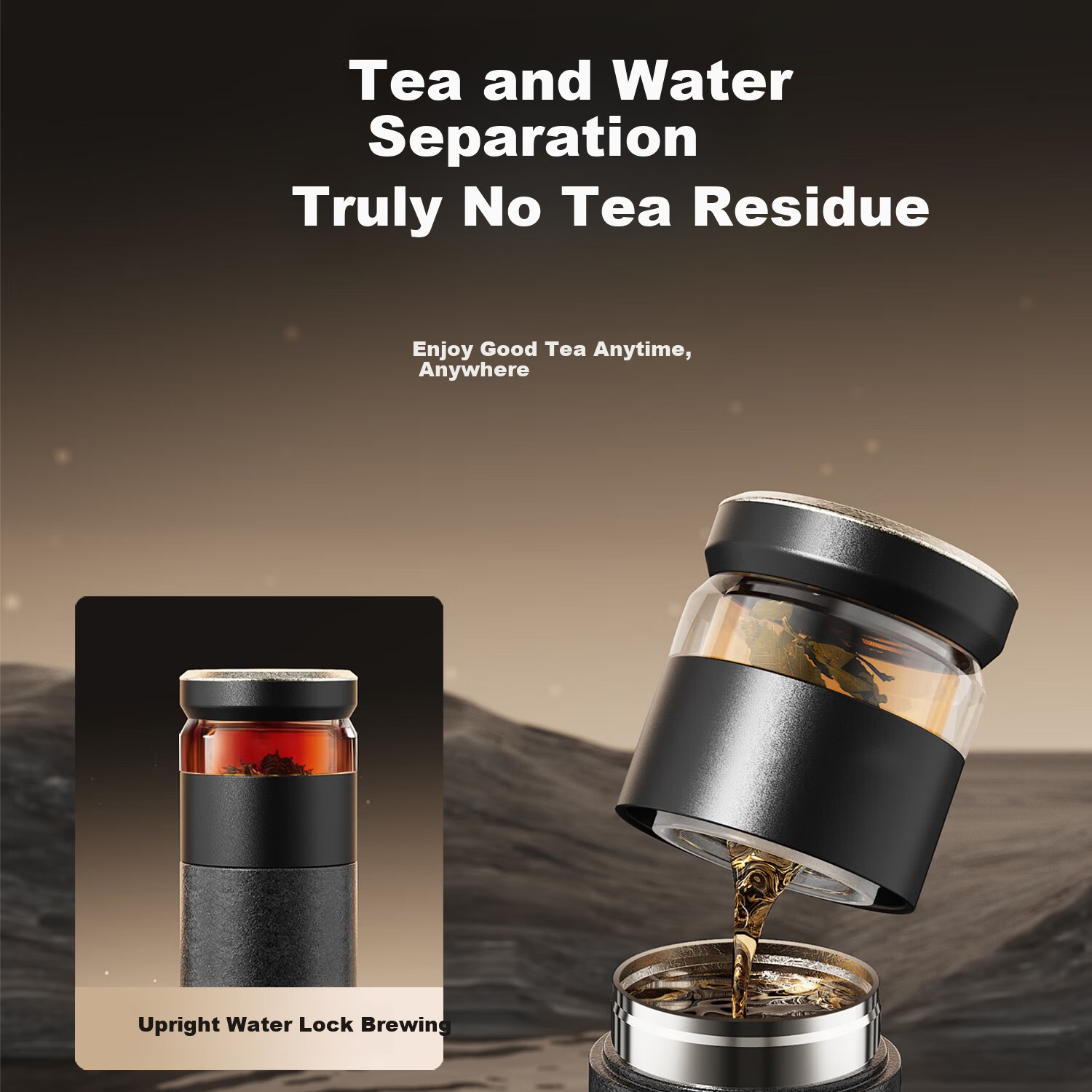 Eno 2026 New High-End Pure Titanium Insulated Water Bottle for Men and Women, Health Preservation Tea Separation Tea Brewing Cup, Gift Cup 9