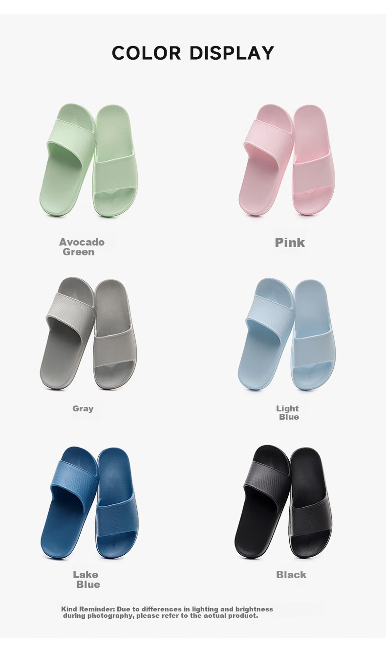 GUOLUOFEI Men's Summer Indoor Couple Home Non-slip EVA Soft Sole Shower Slippers Women Oatmeal Color Size 39-40 3