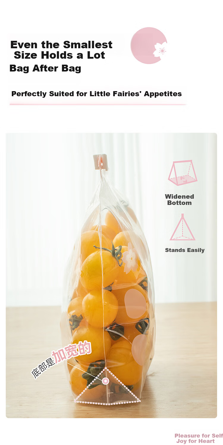 Eyoujia Ziplock Seal Bags Medium and Large 55pcs Thickened Food-Grade Fresh-Keeping Bags Odor-Proof Slide Lock Bags for Fruit and Vegetable Storage 6