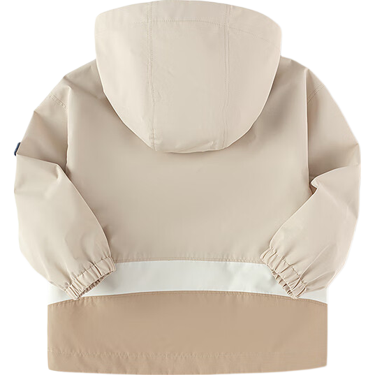 BALABALA Children's Outerwear, Boys' Spring And Autumn Jacket, Preppy Style Letter Hooded Top, Color-Block Outdoor Water-Repellent Soft Shell Coat