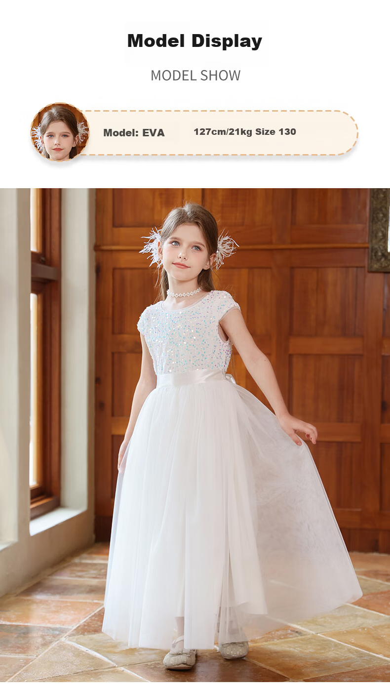 Yinuofang Women's Evening Dress Long Gown Princess Tulle Dress Host White Evening Dress Piano Performance Dance Costume 3