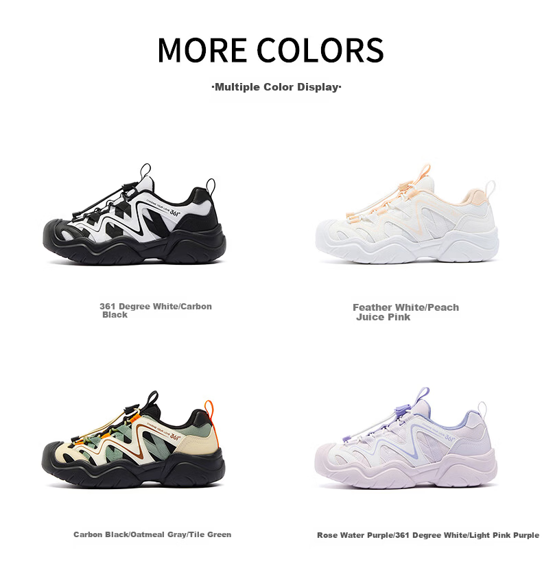 361° Kids Sports Shoes 2026 Spring Boys and Girls Lightweight Rebound Outdoor Casual Running Shoes White Size 37 13