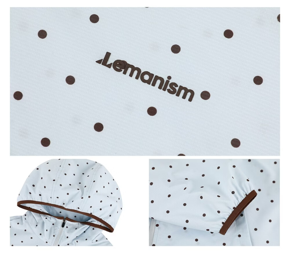 LEMANISM Trendy Polka Dot Printed Physical Sunscreen Jacket Men 2026 Spring Summer New Couple Loose Jacket Blue XL 8