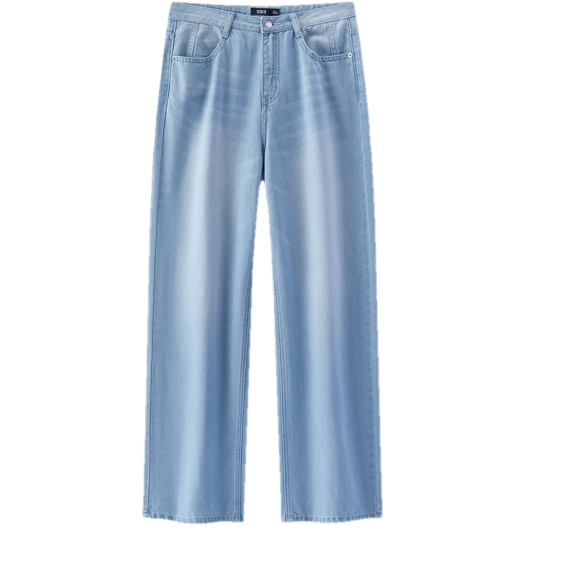 Semir Senrou Women's Summer Cool Antibacterial Wide-Leg Jeans 2026 Long Leg Floor-Length Pants 109326124011