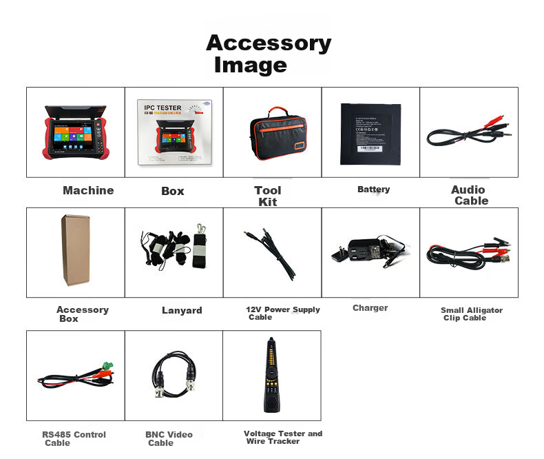 Wanglu Tong Engineering Pro 8-inch Multifunctional Digital Network Video Tester Video Surveillance WiFi Detection PoE Power Supply Cable Tracing Voltage Testing Integrated Camera Engineering Equipment 20