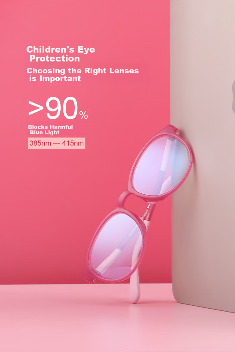 Runzhi Japan Imported Children's Blue Light Blocking Glasses [Apple Fan] 3