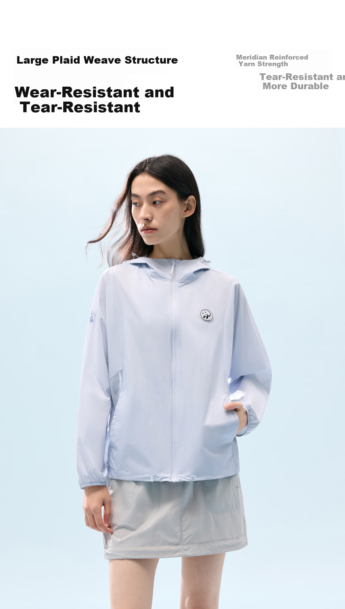 Panda Camel Original Yarn Heat-Blocking Sun Protection Cooling Breathable Summer Women's Sun Protection Jacket 8120 White, XXL 13