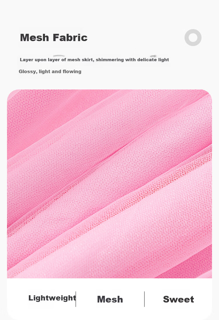 BALABALA 【balaOne】 Kids Girls Dress 2026 New Spring Sweatshirt Mesh Skirt Splice Princess 2