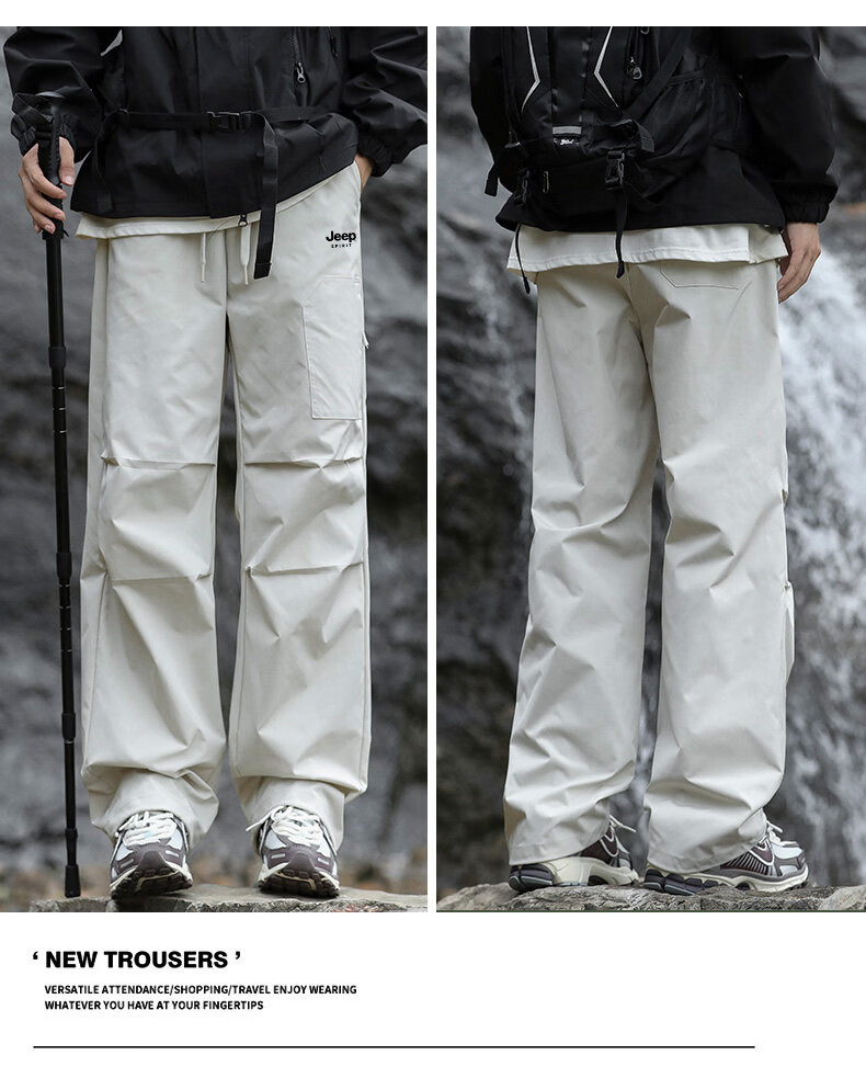 JEEP Men's Waterproof Tactical Cargo Pants Outdoor Hiking Sports Pants Military Green XL 12